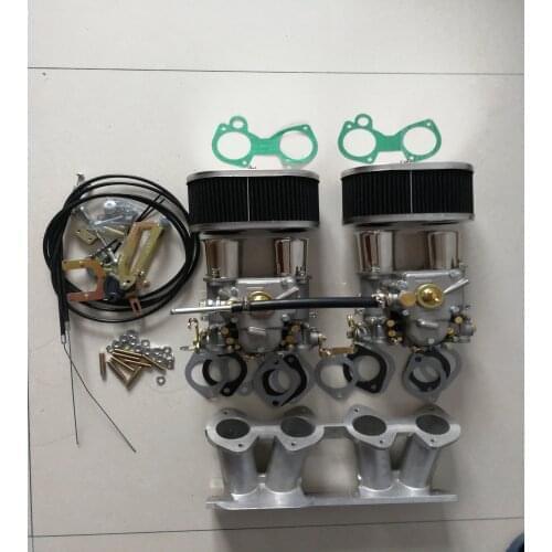 SherryBerg TWIN FAJS Dual carb 48 DCOE Replace Weber Carburetor 48DCOE carburettor kit for SAAB 99/900 intake manifold & linkage
