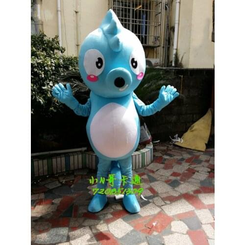 Blue Sea Horse Hippocampus Mascot Costume Cartoon Character Mascotte Adult Size Christmas Cosplay for Halloween party event