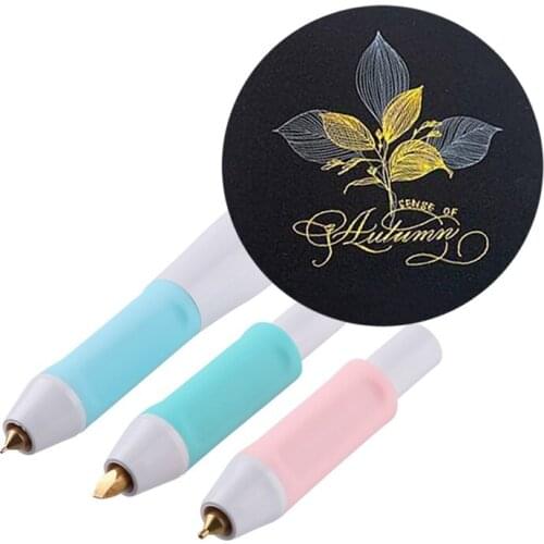 2.5/1.5/0.8mm Three Tips for new Heat Foil Pen DIY Making Projects Craft Cards Album Usb Powered Handle Paper Leather Plastic