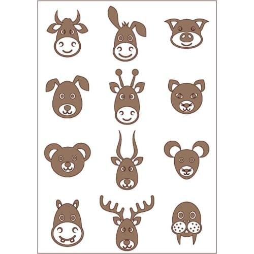 Cute Animals Avatar Metal Cutting Dies Deer Dog Pig Bear Hippo Craft dies for DIY Scrapbooking Paper Cut Cards Stamps New 2018