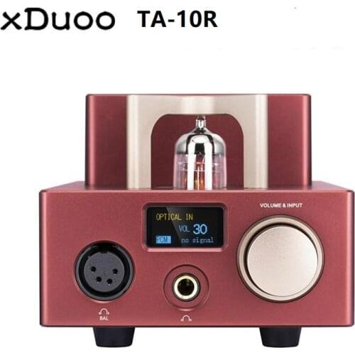 XDUOO TA-10R AK4493EQ XU208 Tube HiFi Headphone Amplifier AMP USB DAC 2000mW Output 384Khz DSD256 RAC Optical Coaxial Input