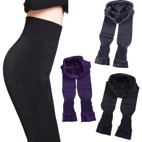 Women Velvet Leggings Winter Warm Leggings High Waist Slim Pants Cold-resistant Thick Velvet Thermal Tights Pants Winter Clothes