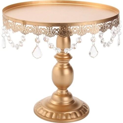 Gold Mirror Wedding Dessert Tray Cake Stand Wedding Party Birthday Decoration Plate Cake Biscuits Display