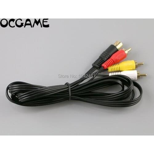 OCGAME Good quality Gold Plating 1.8M 6ft Audio Video AV Cable for SEGA Saturn SS System console