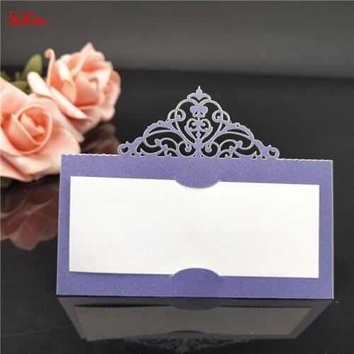 10/50/100 pcs Party Table Name Wine Guest Place Cards Favor Decoration Wedding Supplies Seating Decoration white 6Z SH873