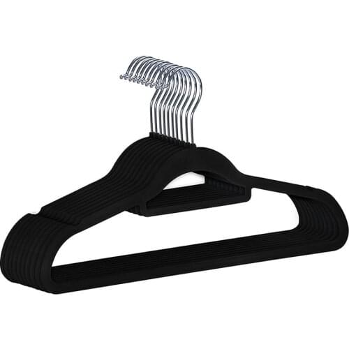 10 pieces Hangers for Clothes Colorful Velvet Clothes Hangers multi-function Clothes Hanger For Shirts Dress Flocking Hangers