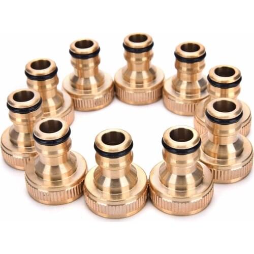 2PCS/set Brass Threaded Tap Garden Hose Connect Adaptor Fitting Pipe Kitchen Tap Water Pipe Connector Garden Watering Tools
