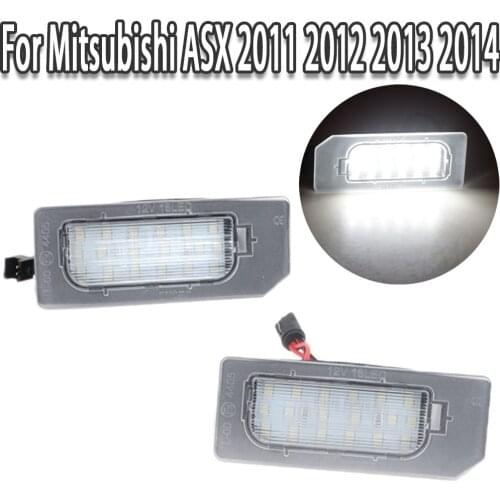 2Pcs 18 LED License Plate Light Number Lamp White 12V For Mitsubishi ASX 2011 2012 2013 2014