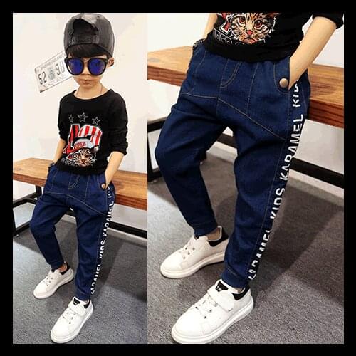 2017 Spring Winter Kids Jeans Thick Pants Boys Jeans Warm Children Jeans for Boys Casual Denim Pants 5-14Y Toddler High Quality