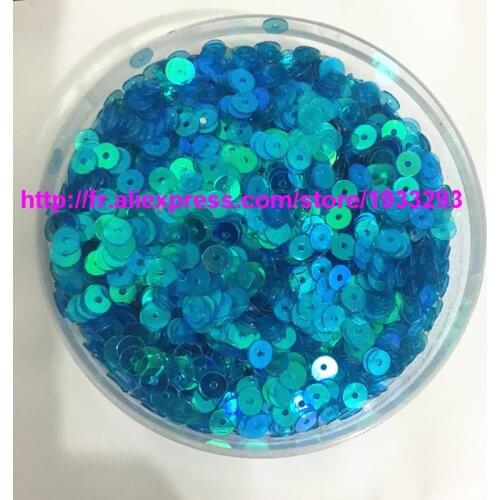 5000pcs(25g) Dark Blue Transparent Color 4mm Flat round loose sequins Paillette sewing Wedding craft decoration Scrapbook DIY