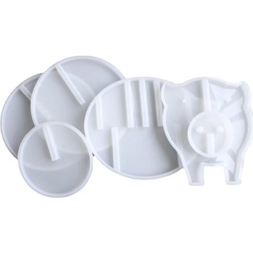 6 Pcs Piggy Coaster Epoxy Resin Mold DIY Cute Pig Cup Mat Mug Pad Silicone Mould