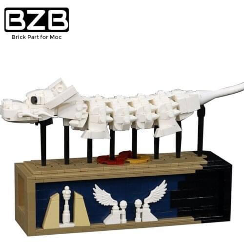 BZB MOC 26756 Geological Age Prehistoric Dinosaur Bone Building Block Model Dinosaur Specimen Module Brick Kids DIY Toys Gifts
