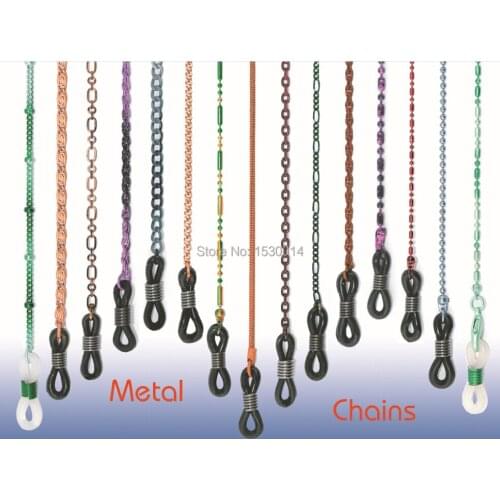 Colorfast eyeglass painted metal snake chain eyewear retainer holder lanyard in camouflage color