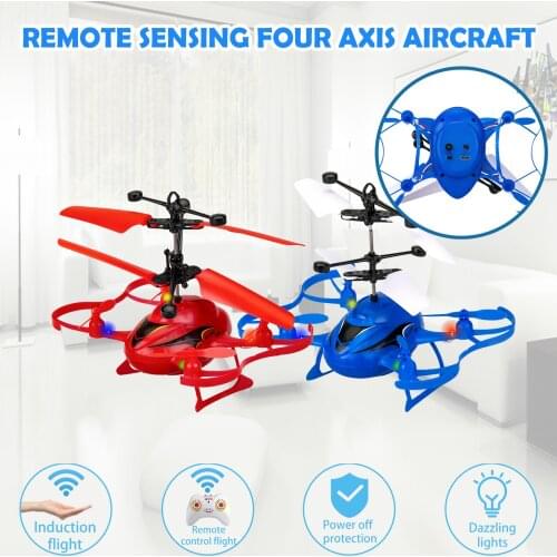 Children Mini Uav Gravity Gesture Sensing Aircraft Toys Remote Control Colorfuls Light 300mah 4ch Suitable To Scroll 360 Degrees