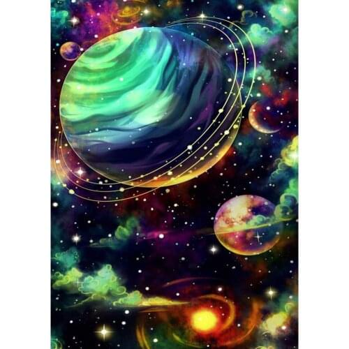 DIY 5D Diamond Painting Universe Planets Galaxy Full Drill Rhinestones Paint with Diamonds Crystal Diamond Art (Planets)