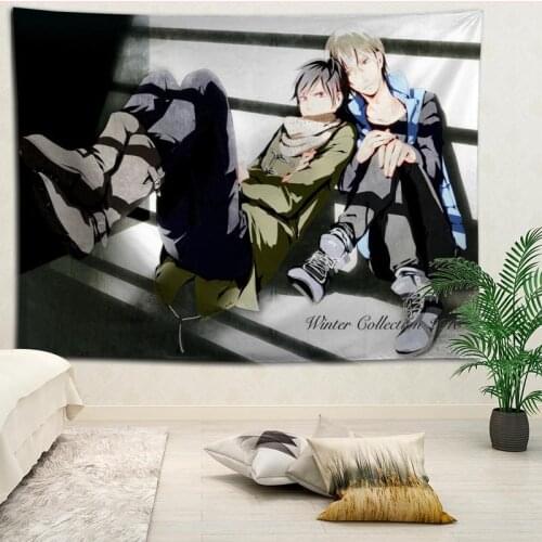 Custom DuRaRaRa!! Living room decoration tapestry sofa beach mat background wall hanging cloth tapestries More size