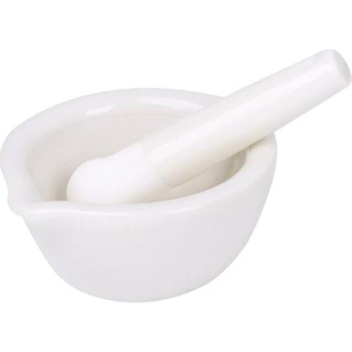 Porcelain Mortar and Pestle Spice Herb Grinder Mixing Grinding Bowl Crusher Set T3EC