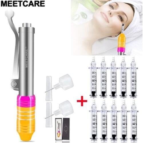 Hyaluronic Injection Pen Face Massage Atomizer Pen Kit High Pressure Acid Micro Guns Anti Wrinkle Water Syringe Needle Lip Lift