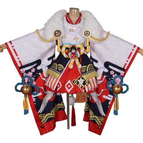 Hot Game Onmyoji SR Custom Made Cosplay Costume Japanese Kimono+Skirt Lovely Style Free Shipping A