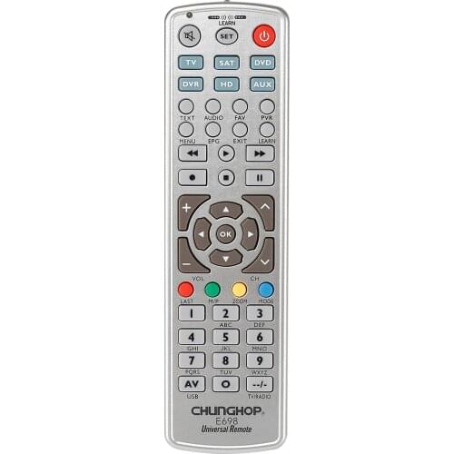Combinational Remote Control Learn for TV SAT DVD CBL DVB-T AUX CE Smart TV 3D Chunghop E698