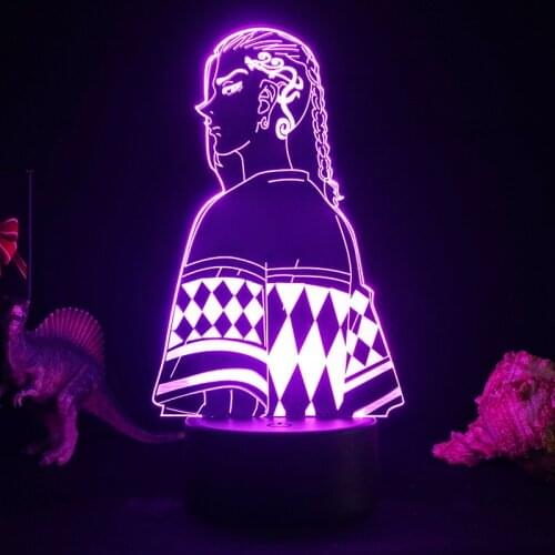 Hot Tokyo Revengers Darken Mikey Figure Acrylic Stand Model Plate Keychain Led Night Light Kids Table Lamp Desk Decor Fans Gift