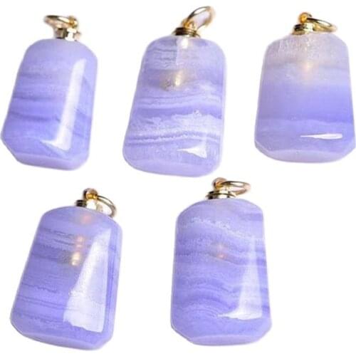 Natural Blue lace Agate Quartz Crystal Perfume bottle pendant Chakra Healing Gemstone Home Decor Gift 1pc