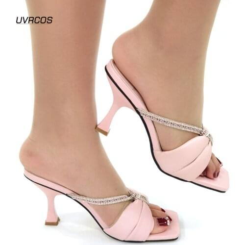 Nigerian Womens Sandals High-quality Italian Style African Womens Slippers Designer Brand-name Luxury Shoes 2021 Women Shoes