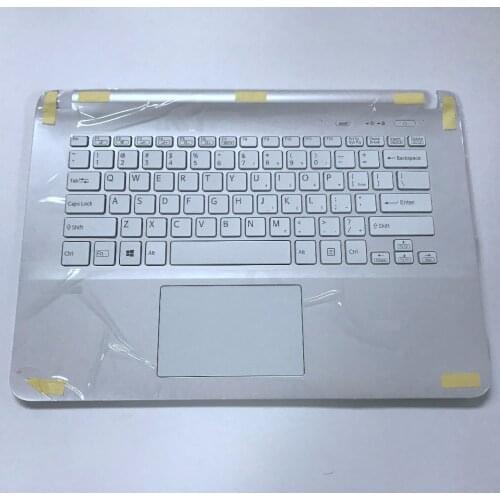 New US white keyboard for Sony SVF1421E2EW SVF1421EYCW SVF1421L1EW SVF1421P2EW SVF1421S1CW Palmrest with touchpad with backlit