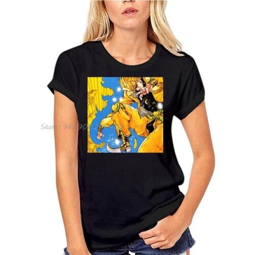 New Short Sleeve Tshirt JJBA DIO Dio Brando T Shirt Women T-shirt Girl Cotton O-neck T Shirt Hip Hop Tees Tops Harajuku