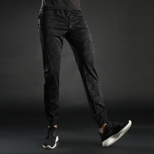 Autumn Camouflage Black Running Pants Men Workout Slim Skinny Sports Fitness Gym Jogging Training Leggings Pants Sweatpants