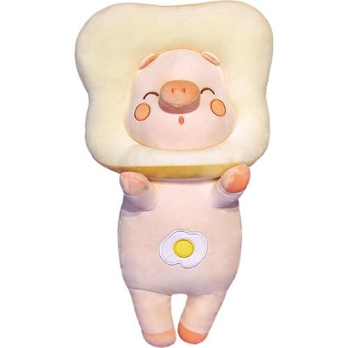 Bread Slice Pig Pillow Soft Stuffed Animals & Plush Napping Cuddly For Kids Sleeping Toy Girl Bed Super Soft Gifts Fidget Toys