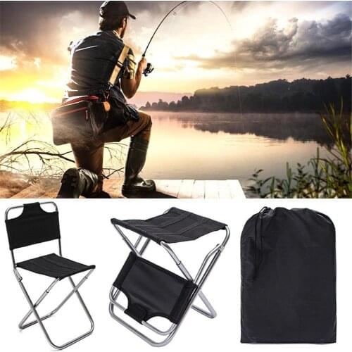 Portable Outdoor Folding Chair Hiking Fishing Camping Picnic Backrest Stool Beach Chair Lightweight Folding Chairs