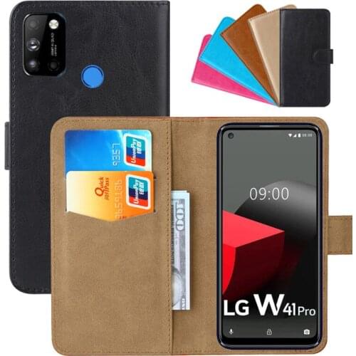 Luxury Wallet Case For LG W41 Pro PU Leather Retro Flip Cover Magnetic Fashion Cases Strap