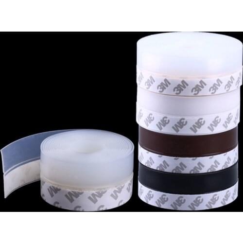 3Meters/Lot 25MM Self adhesive 3M Glue Door Window Draught Dust Insect Seal Strip Soundproofing Weatherstrip