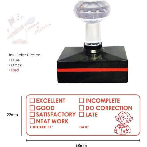 Self Inking Comment Stamp for English Teachers Kids Decorative Stamps Kindergarten School Motivation Sticker Praise Reward