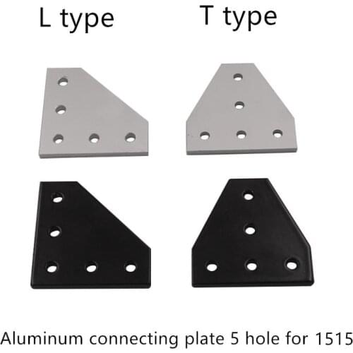 3D Printer anodized 90 Degree Joining Plate with 5 holes for Openbuilds CNC V-Slot 1515 Aluminum profiles