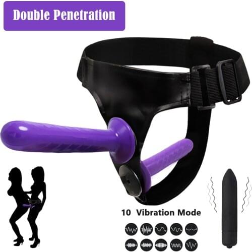 Strapon Big Double Dildo Adult Sex Toys For Women Lesbian Faloimitator Intimacy Vibrator Realistic Penis Dildos Anal Penetration