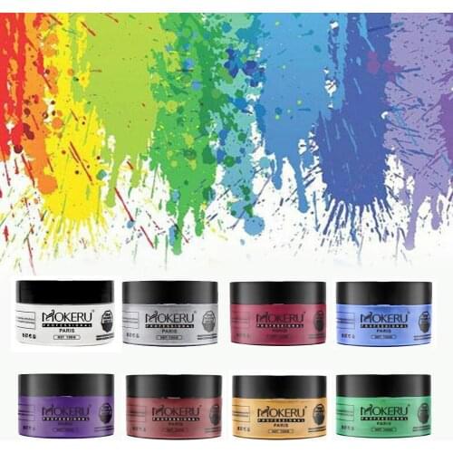 120g Temporary Hair Color Wax Unisex DIY Hair Color Temporary Modeling Wax Coloring Dye Hair Colors Styling 8 Mud Cream S8H1