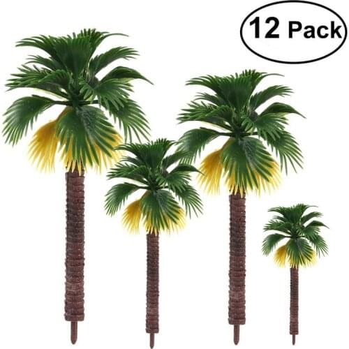 High Quality Layout Rainforest Plastic Palm Tree Leaves Diorama Scenery Home Party Decoration Toy Gift