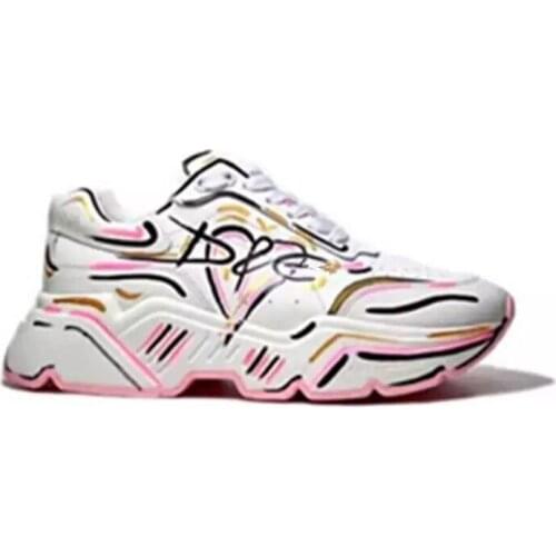 Platform White Shoes Women Sneakers Pinted Heart-shaped Lace Up Flats Fashion Zapatillas Sport Trainers Casual Zapatos De Mujer