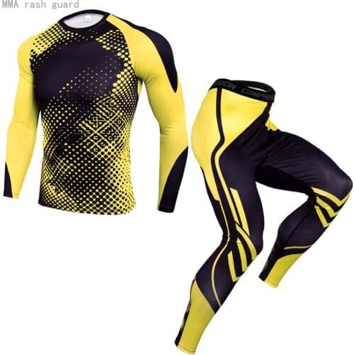 Winter underwear Mens Long johns Warm shirt Tactical underwear Leggings rashgarda MMA Compression Sportswear Sports Jogging suit