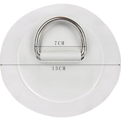 1Pc 7cm Stainless Steel D-Ring with PVC Patch Pad Base Stuck on Sup Board Inflatable Boat Kayak Dinghy Raft To Connect Seat Rope