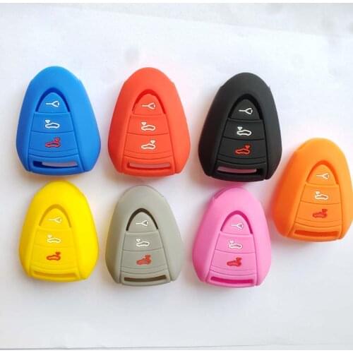 3 Button Smart Keyless Fob Protector For Porsche 911 997 Boxster 987 Cayman Silicone Cover Case