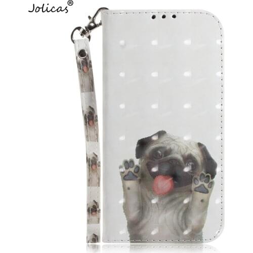 3D Painted Case For Samsung J8 2018 PU Phone Bag sFor Samsung Galaxy J2 Core J3 Pro 2018 J4 Plus J5 J510 J6 J7 Note 9 S10 Lite