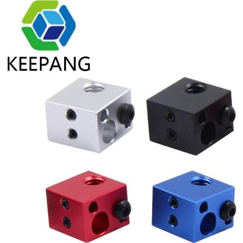 Kee Pang 5Pcs Maketbot Heated Block for 3D Printer Heating Aluminum Block Heating Block for J-head Extruder Hotend 16*16*12mm