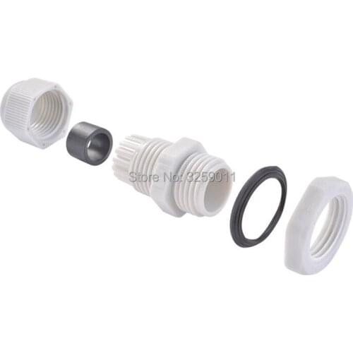50PCS Cable Gland Nylon PA Waterproof Adjustable 3-50mm Cable Connectors Joints With Gaskets - M12.5 M14 M16 M18 M20 M22 M24 M30