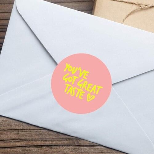 594C 500Pcs/Roll Color Bronzing Hot stamping Circle Sticker, Decoration Sealing Thank You Label Stickers for business