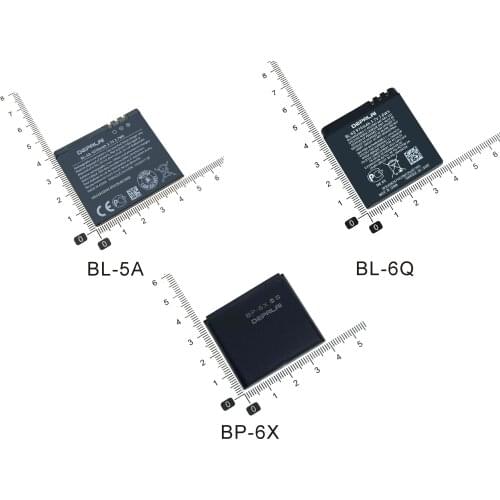 Phone Battery BP-6X BL-6Q BL-5A For Nokia Asha 502 8800S Sirocco N73I 8860 6700 Classic 7900 Classic 970mAh 6700c 6X 6Q Battery