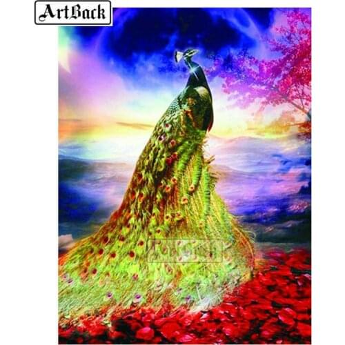 5d diy diamond painting peacock gorgeous animal icon full square drill 3D diamond embroidery new arrival rhinestone mosaic