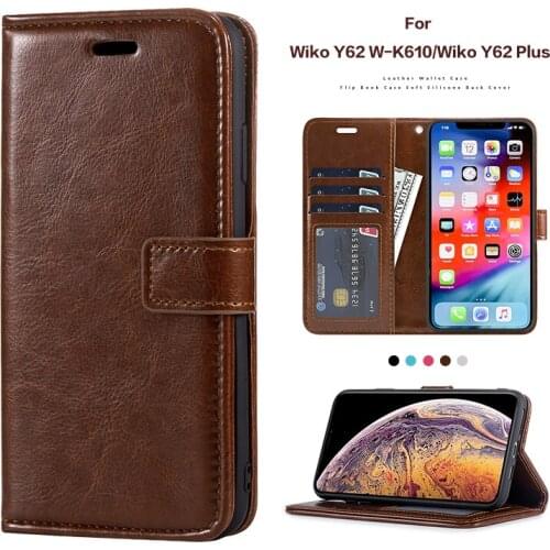 PU Leather Flip Case For Wiko Y62 W-K610 Card Holder Silicone Photo Frame Case Wallet Cover For Wiko Y62 W-K610 Business Case